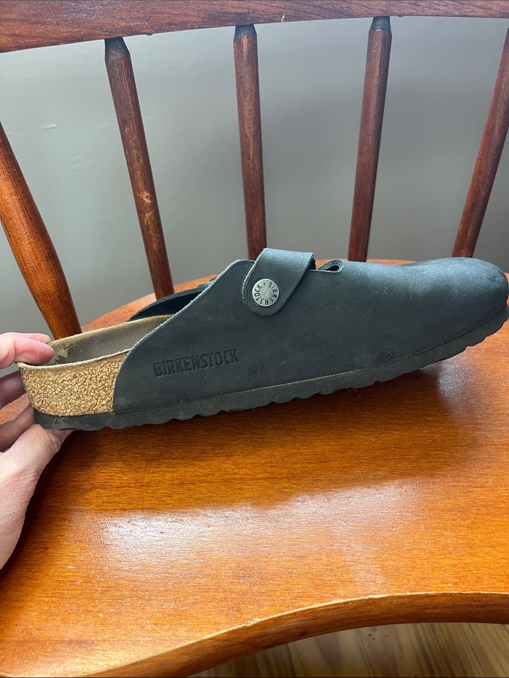 Birkenstock Boston Clogs in Black Oiled Leather, women’s size 38 - Picture 9 of 14